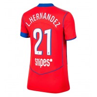 Stroje piłkarskie Paris Saint-Germain Lucas Hernandez #21 Koszulka Trzeciej dla damskie 2025-26 Krótki Rękaw